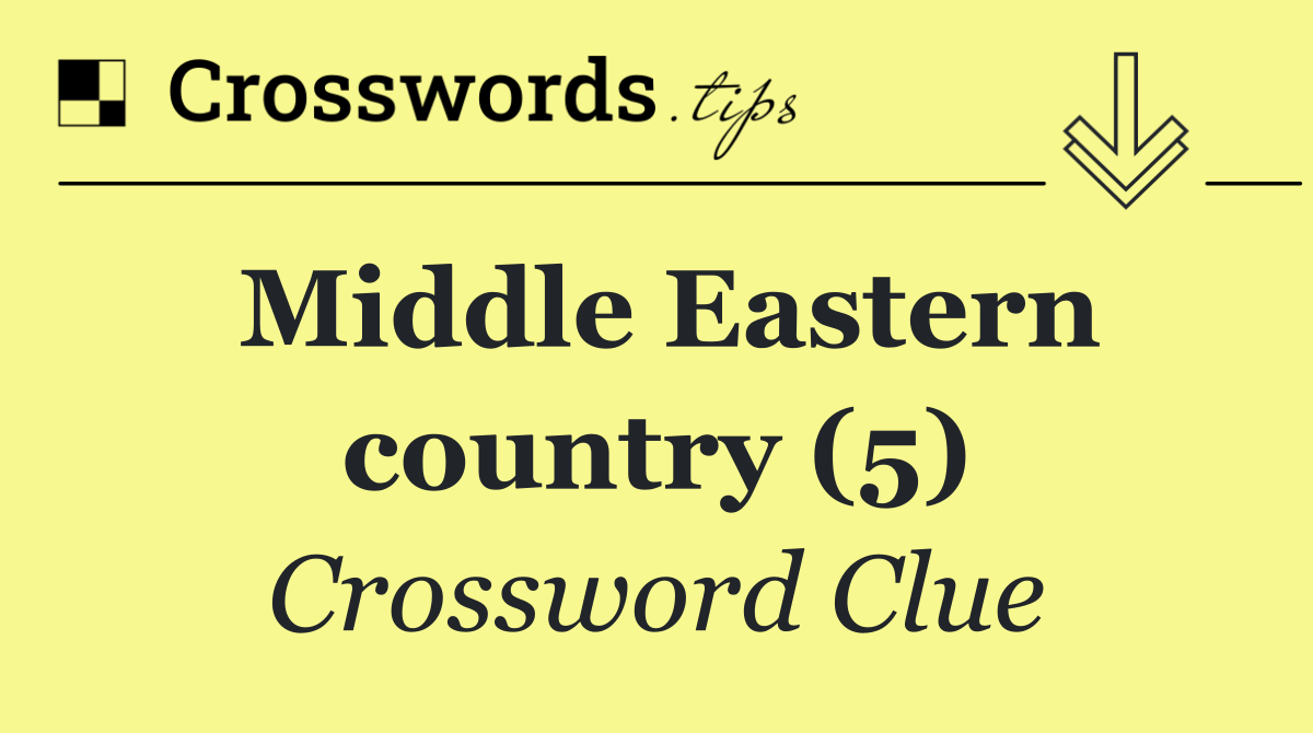 Middle Eastern country (5)