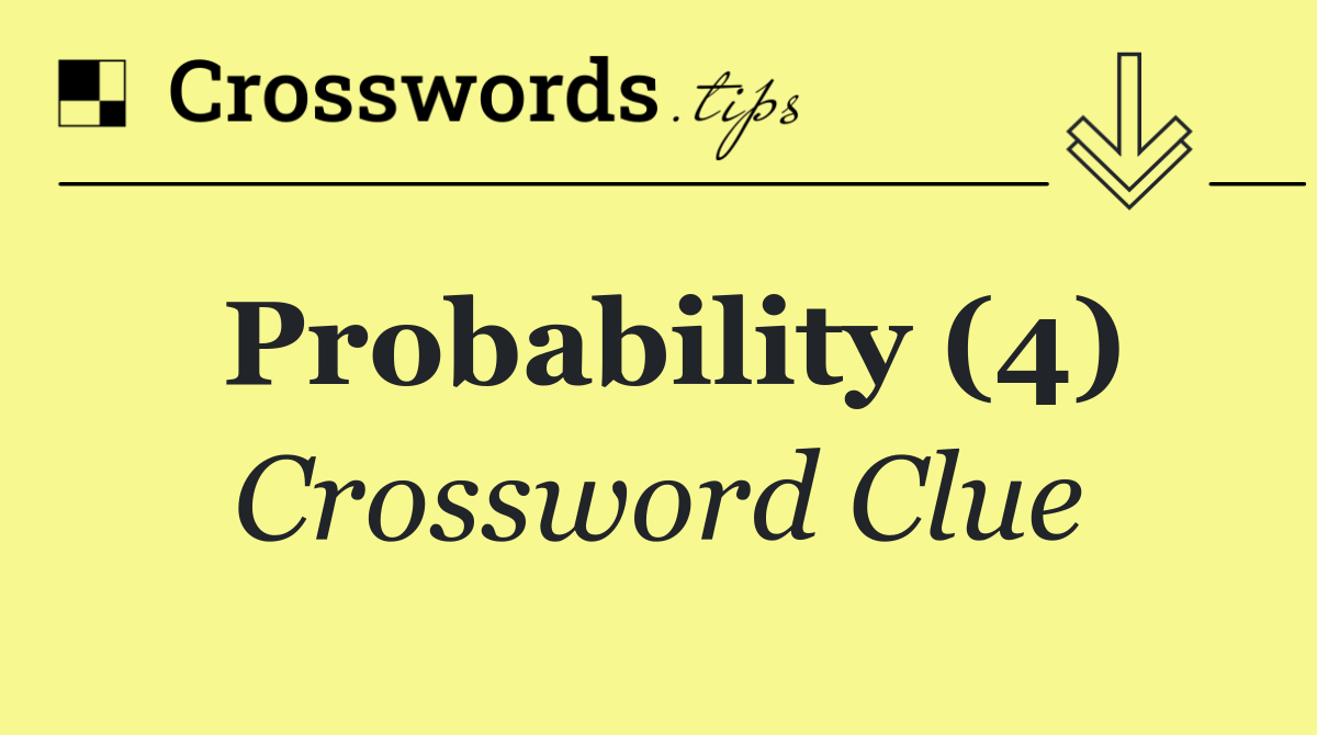 Probability (4)