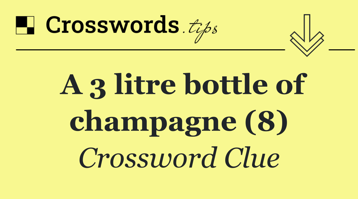 A 3 litre bottle of champagne (8)