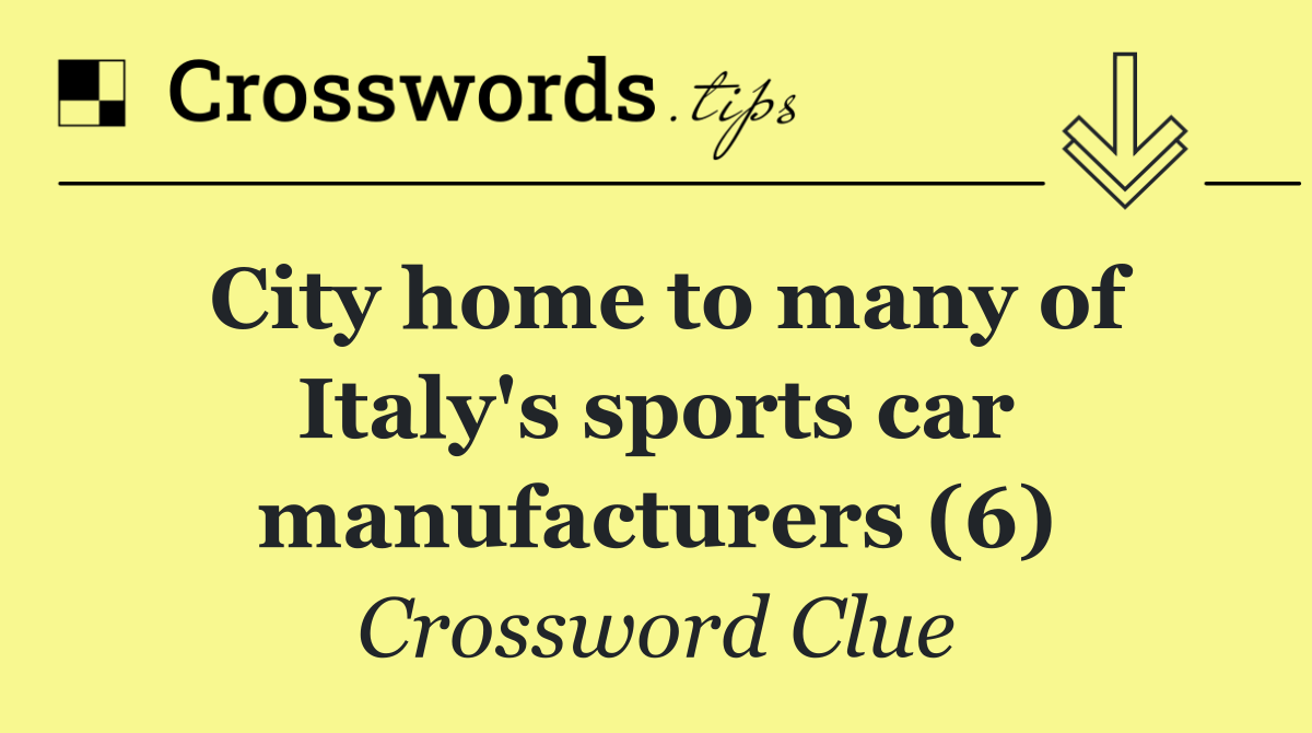 City home to many of Italy's sports car manufacturers (6)