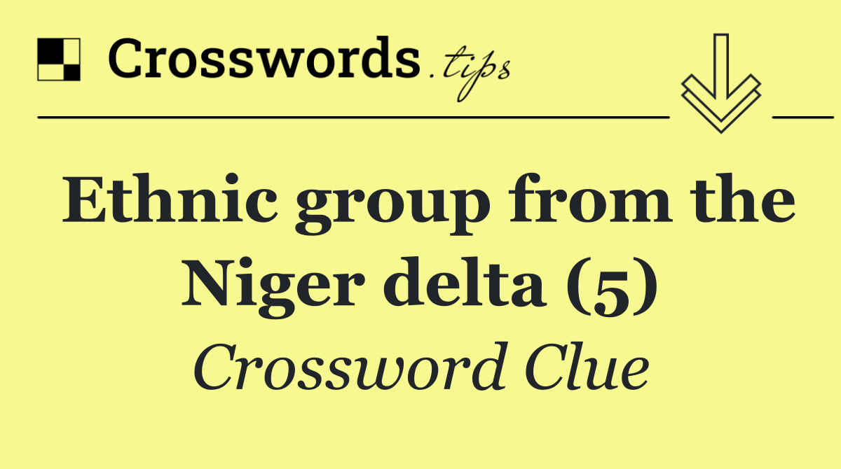 Ethnic group from the Niger delta (5)