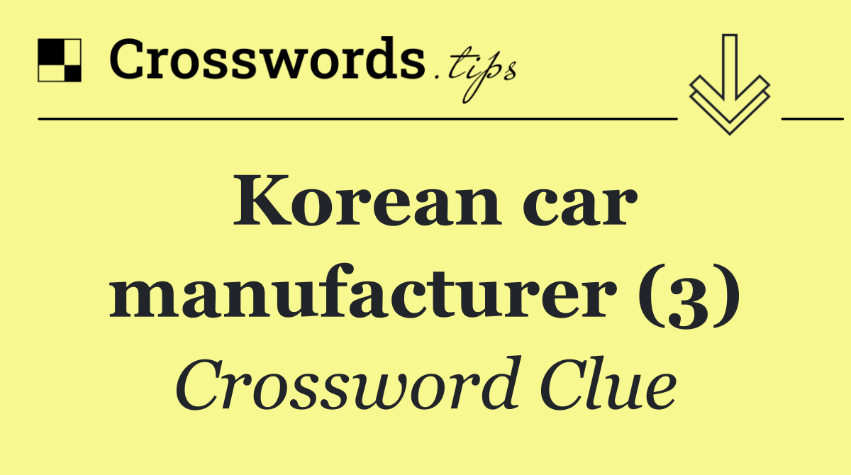 Korean car manufacturer (3)