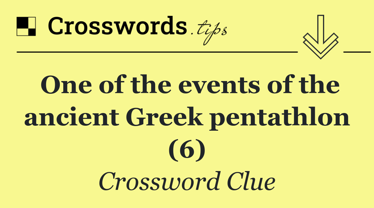 One of the events of the ancient Greek pentathlon (6)