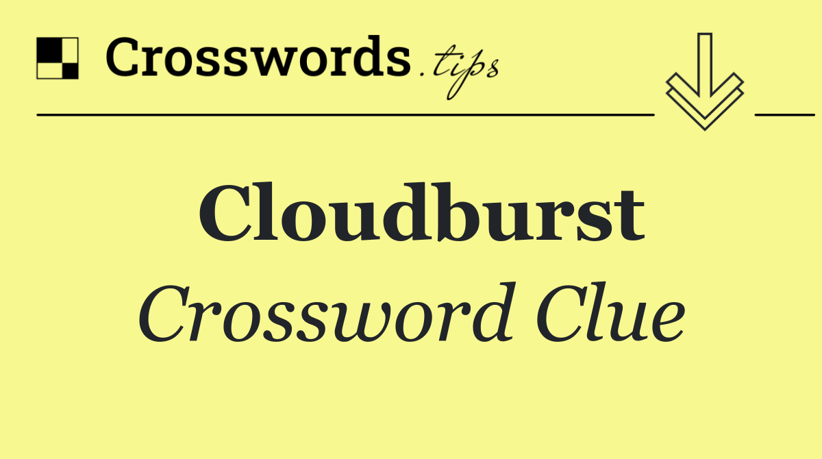 Cloudburst