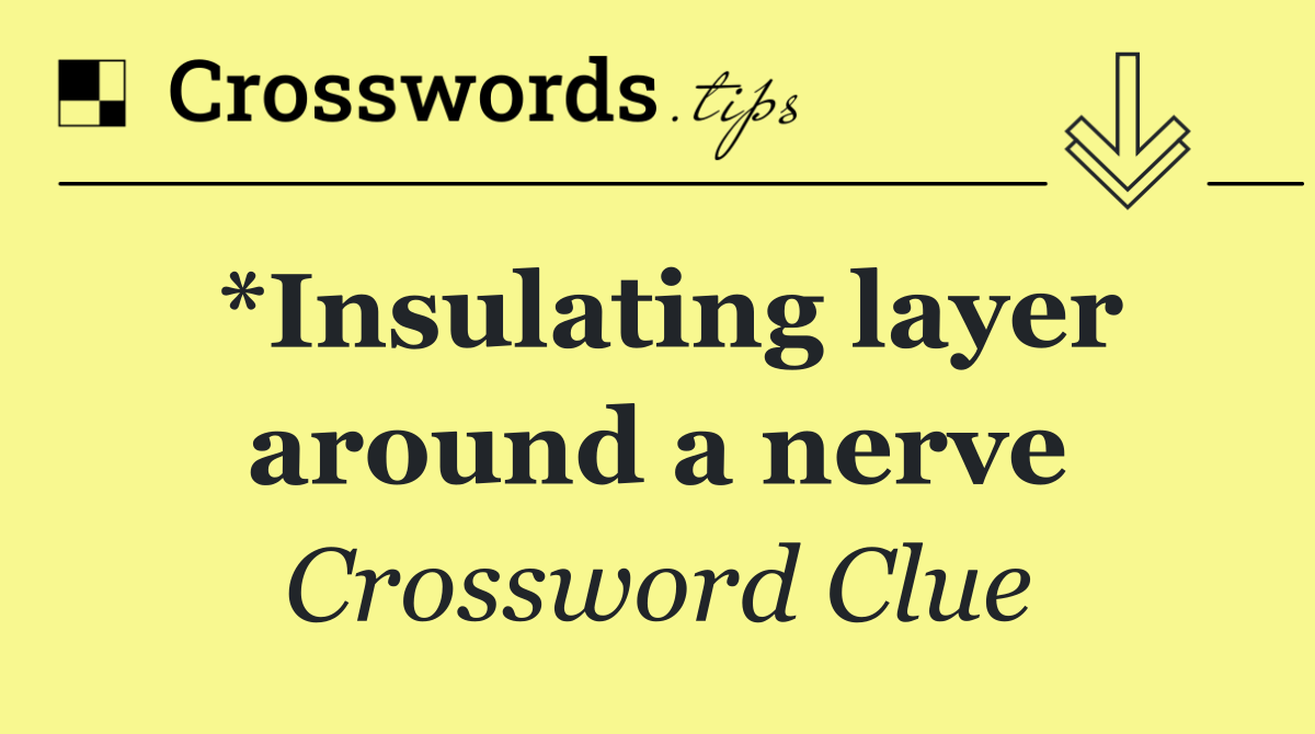 *Insulating layer around a nerve