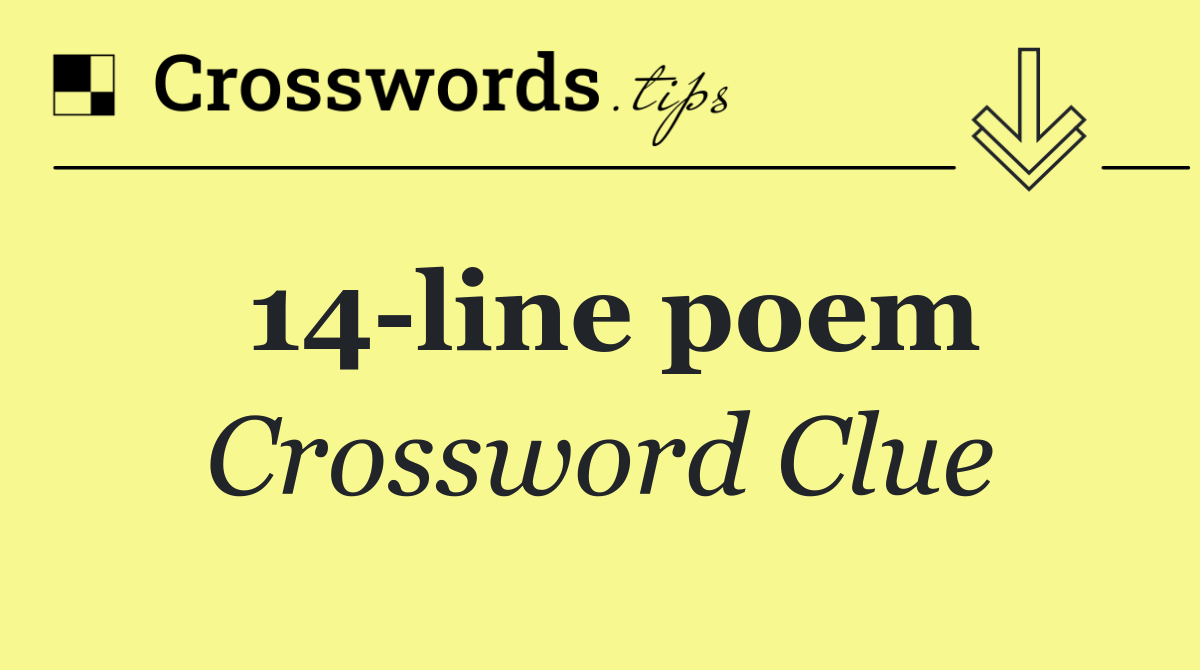 14 line poem