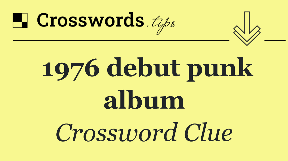 1976 debut punk album