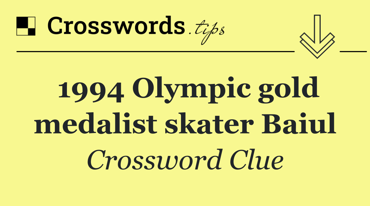1994 Olympic gold medalist skater Baiul
