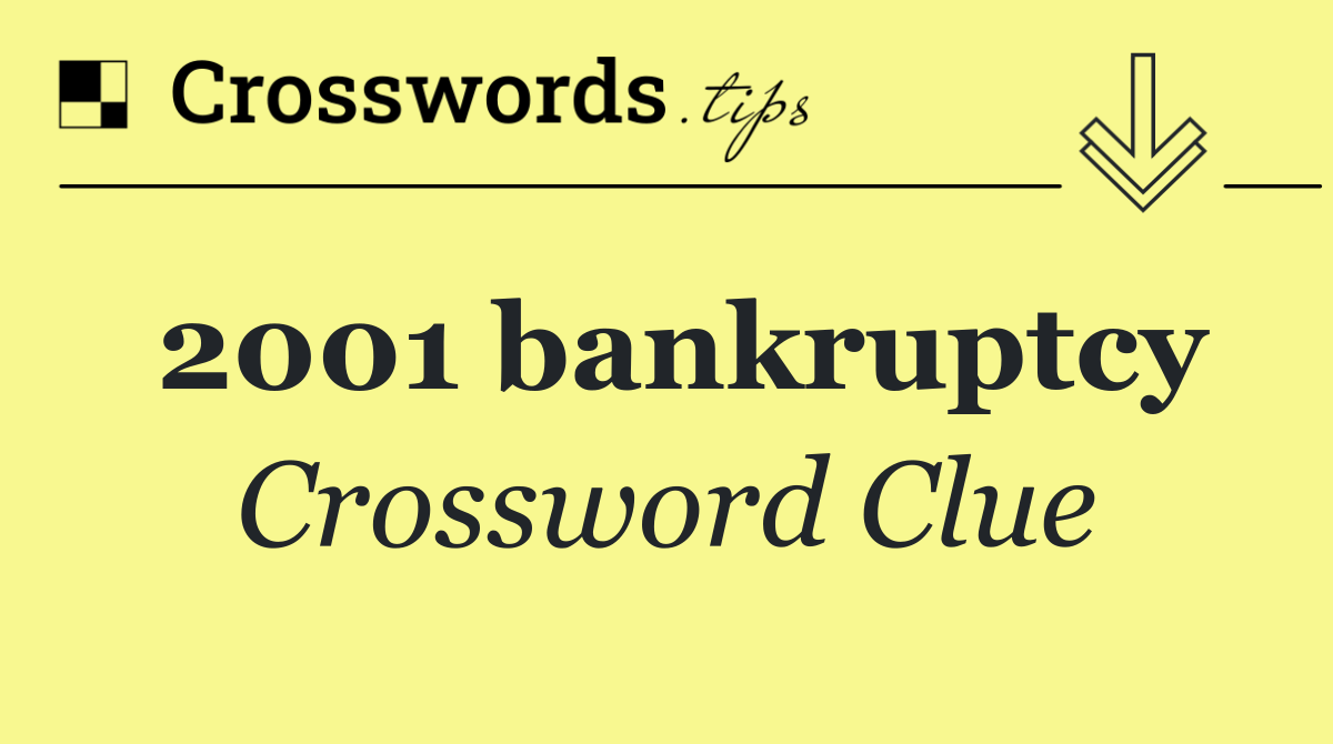 2001 bankruptcy
