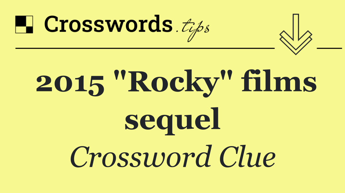 2015 "Rocky" films sequel