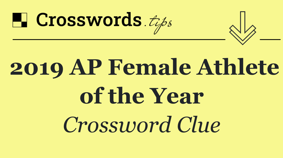 2019 AP Female Athlete of the Year
