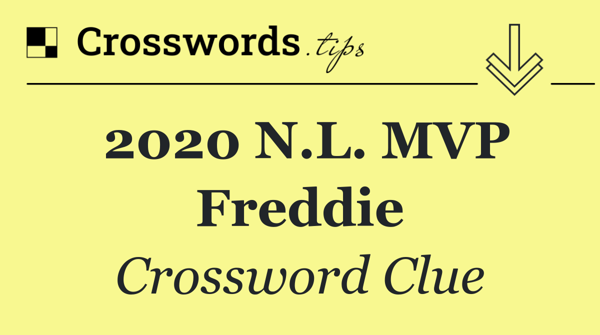 2020 N.L. MVP Freddie