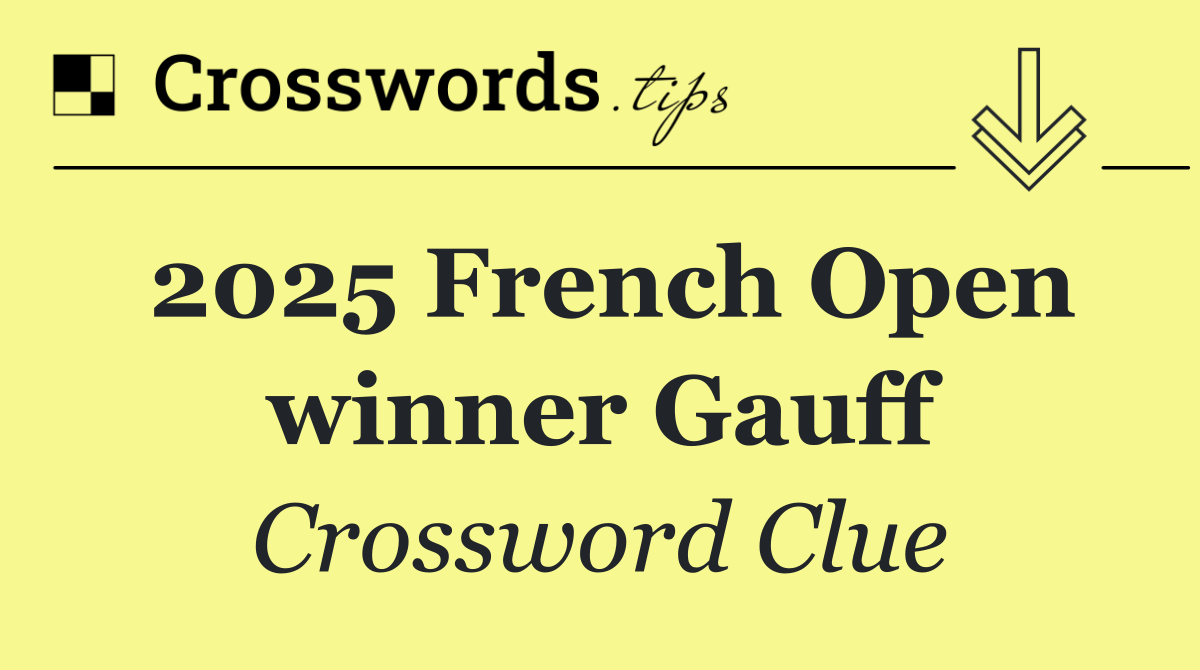 2025 French Open winner Gauff