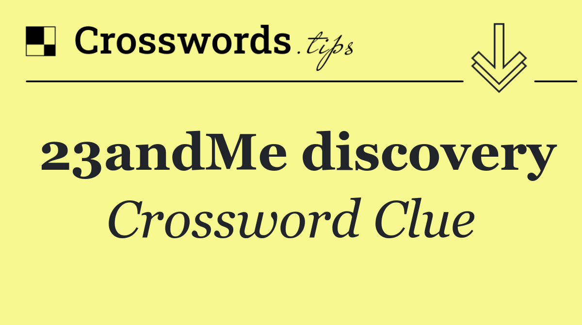 23andMe discovery