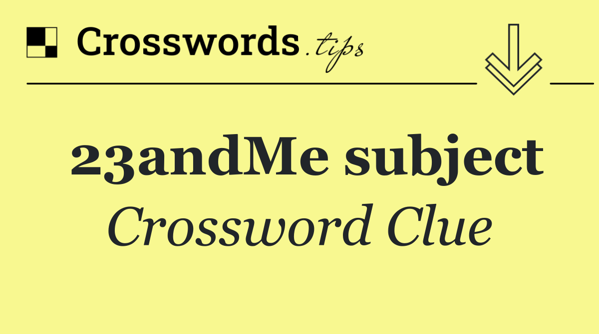 23andMe subject
