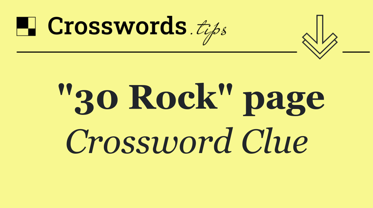 "30 Rock" page
