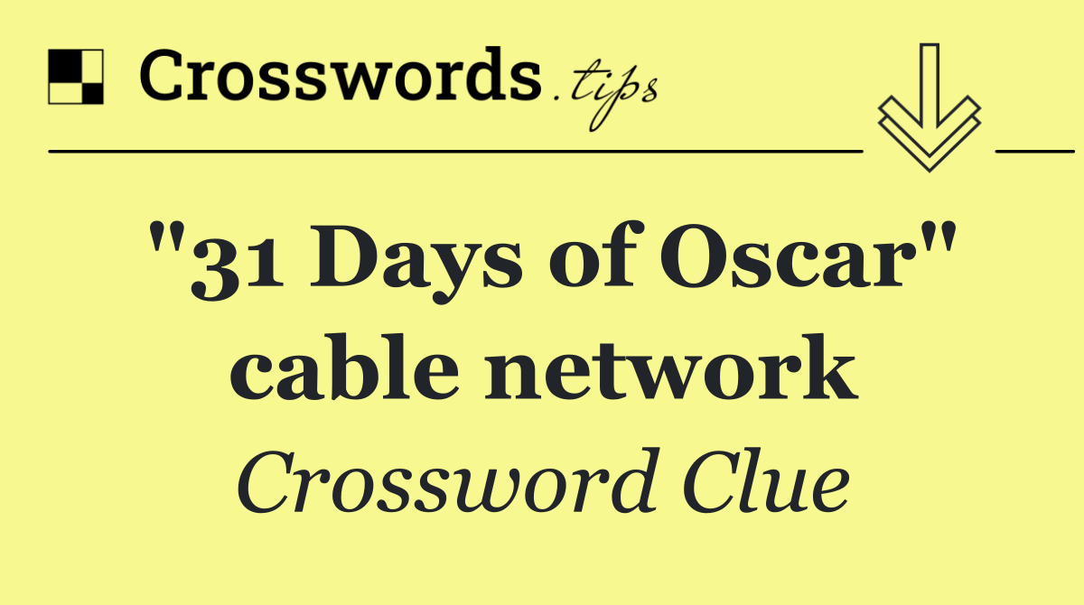 "31 Days of Oscar" cable network