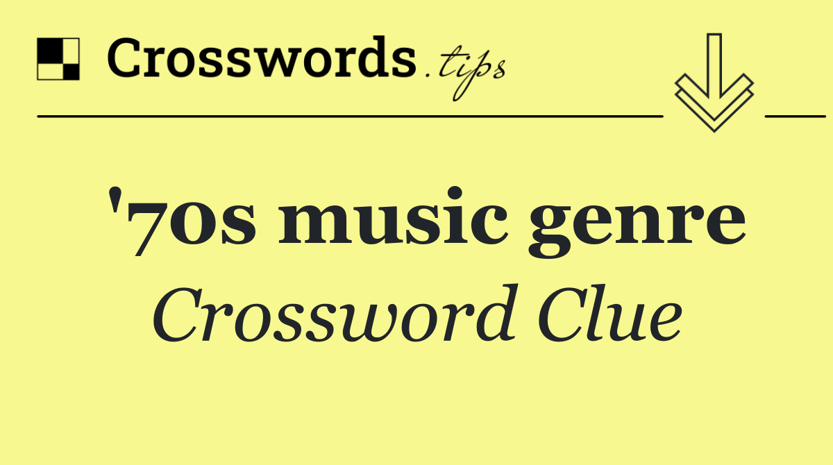 '70s music genre