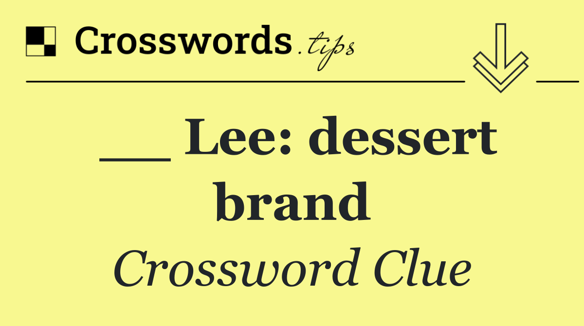 __ Lee: dessert brand