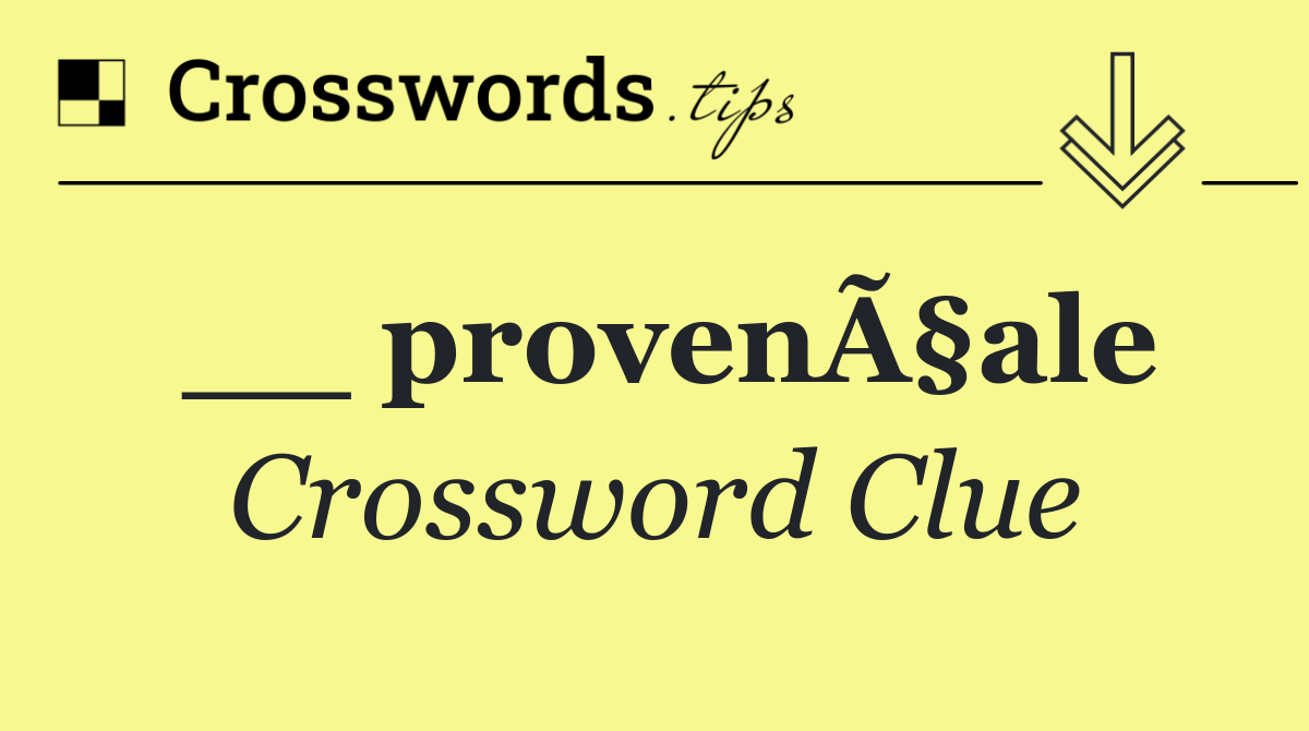 __ provenÃ§ale