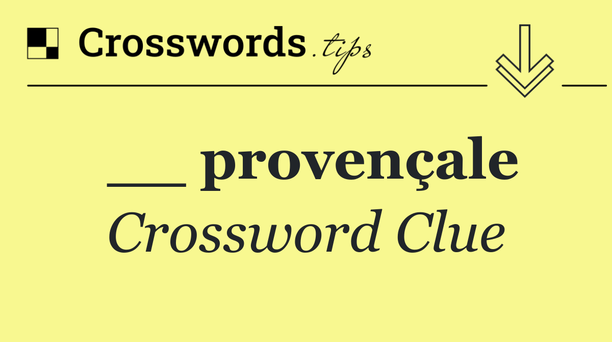 __ provençale