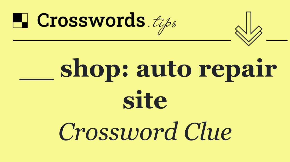 __ shop: auto repair site