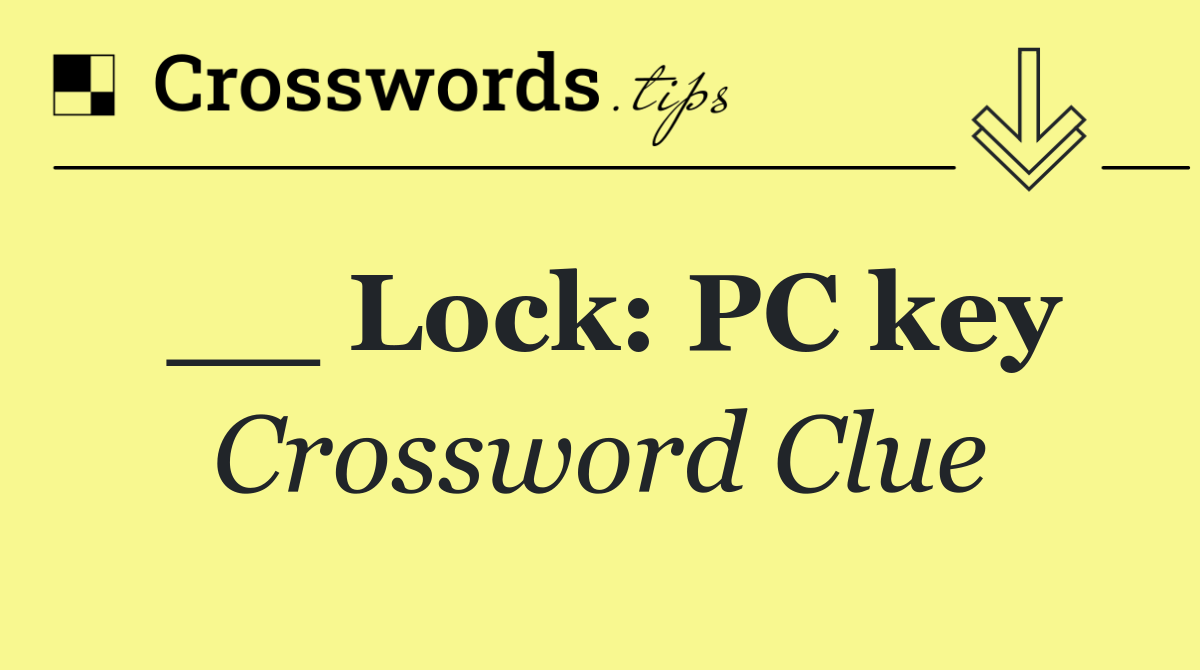 __ Lock: PC key