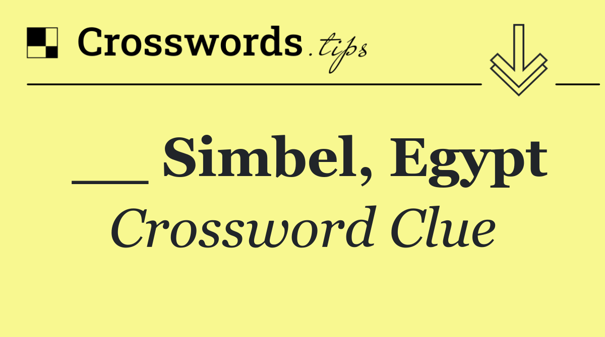 __ Simbel, Egypt