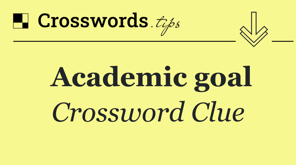 Academic goal