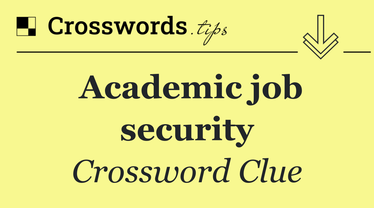 Academic job security