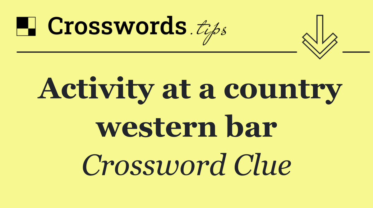 Activity at a country western bar