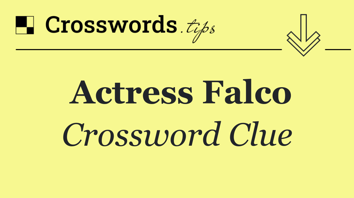 Actress Falco