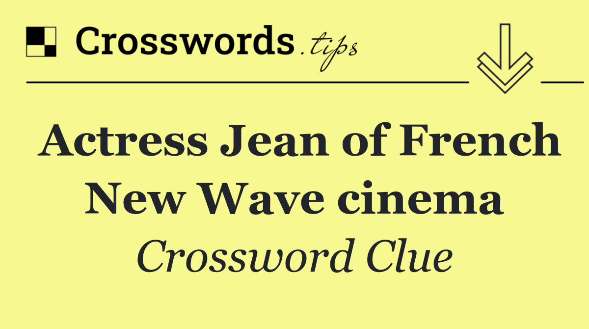 Actress Jean of French New Wave cinema