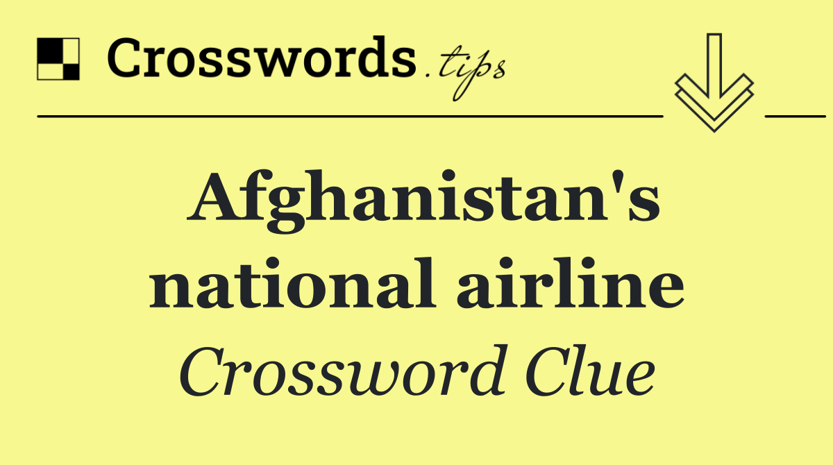 Afghanistan's national airline