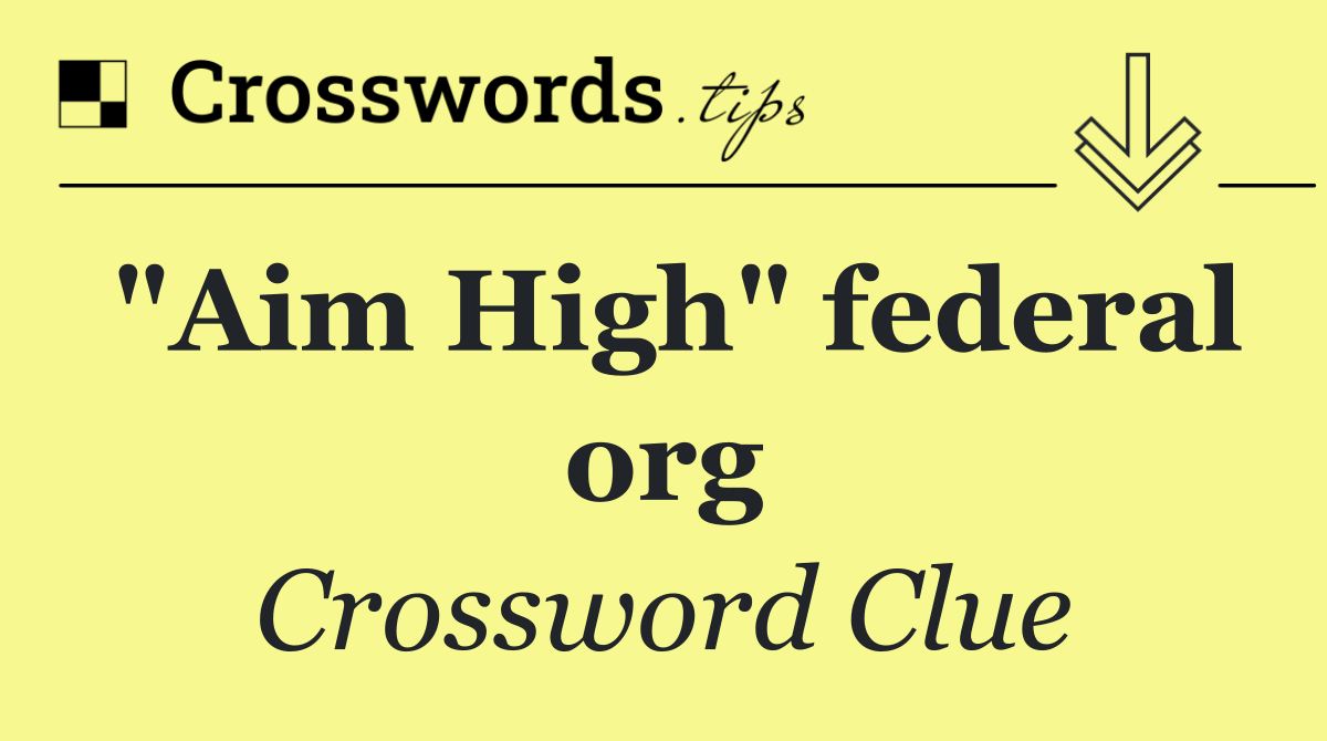 "Aim High" federal org