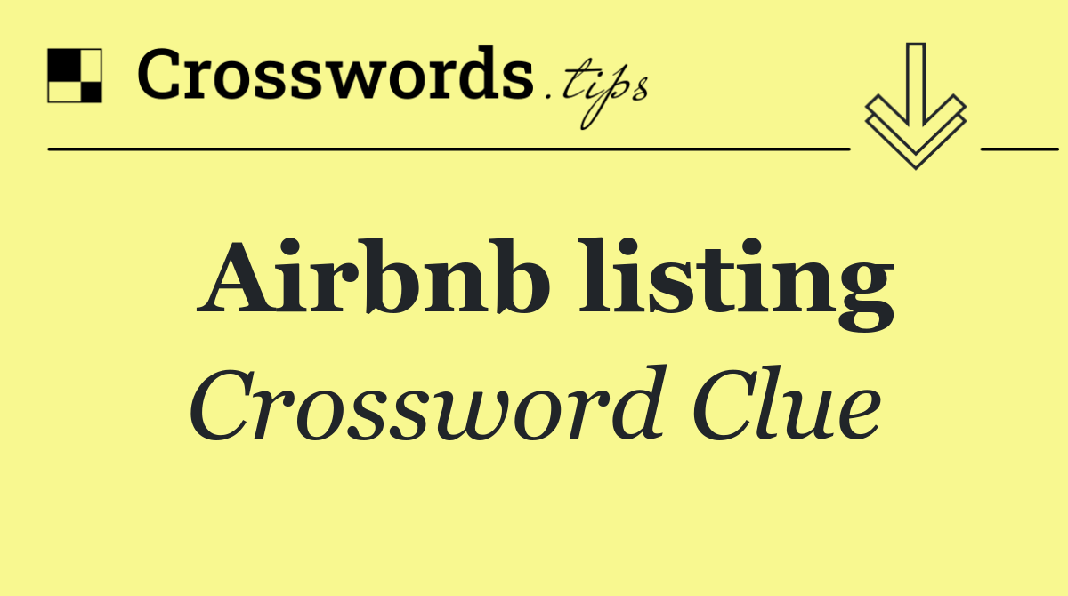 Airbnb listing