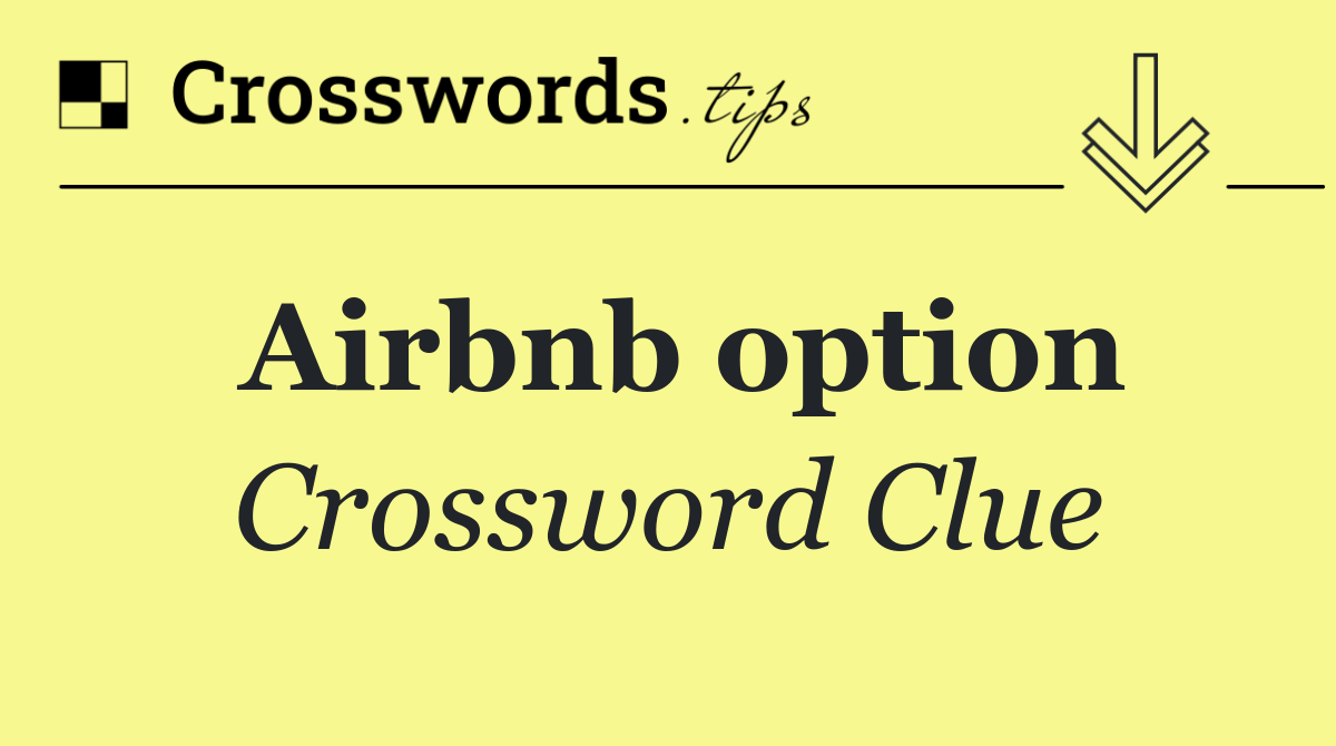 Airbnb option