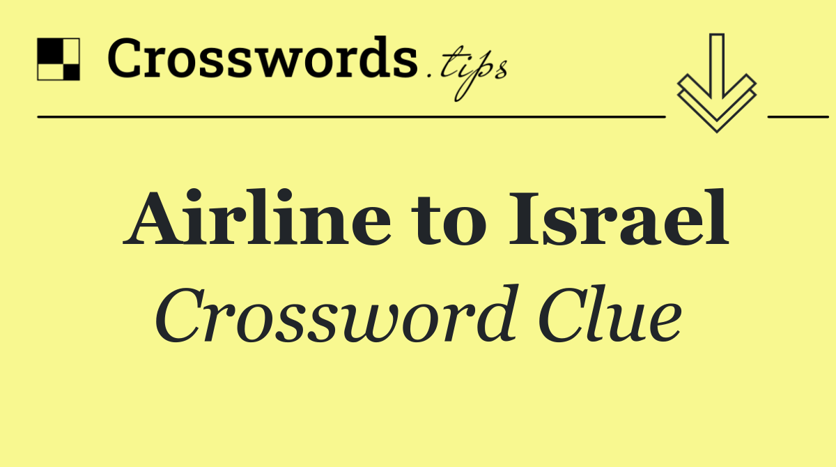 Airline to Israel
