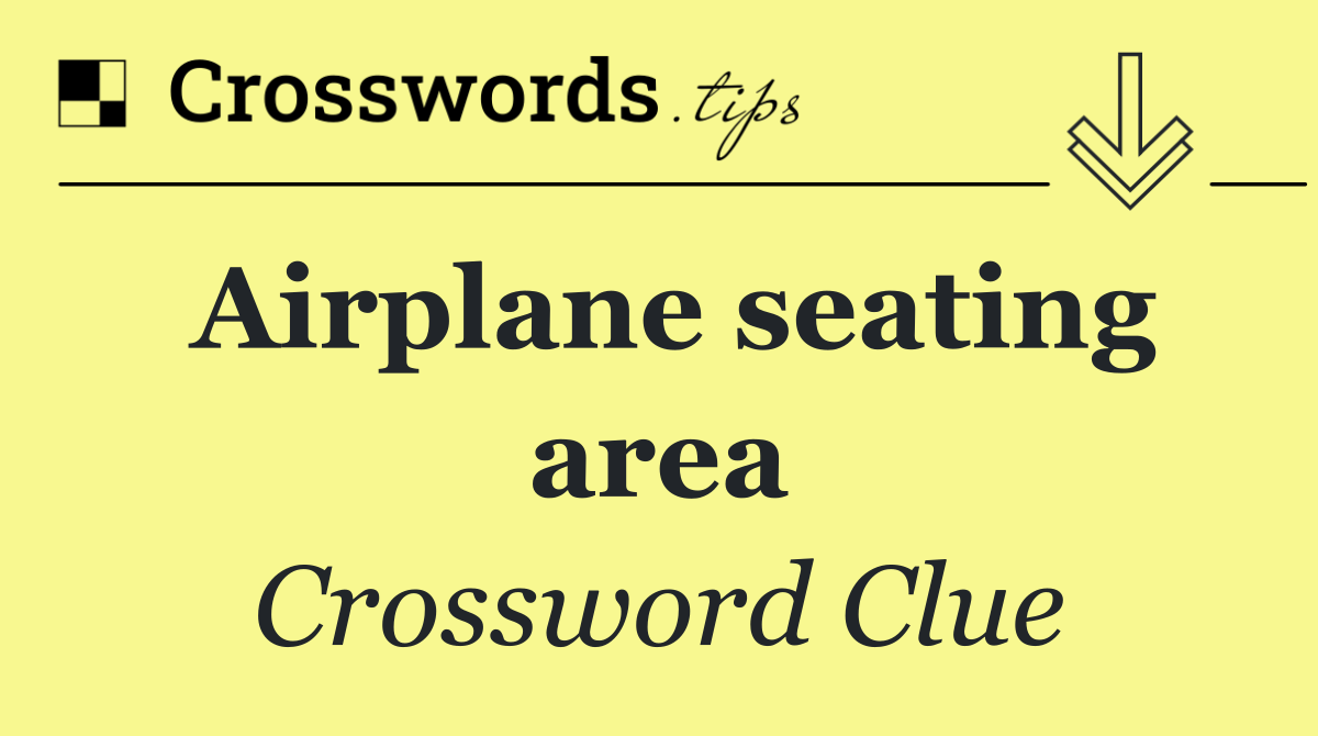 Airplane seating area