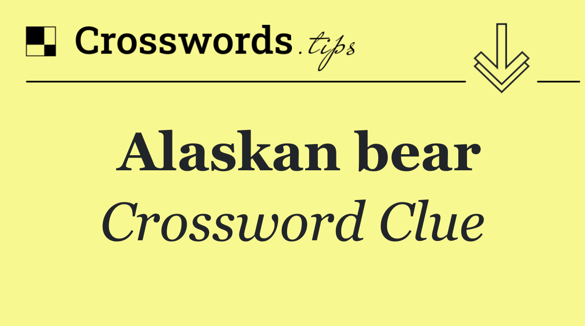 Alaskan bear