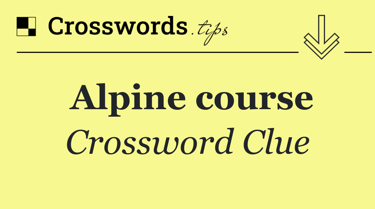 Alpine course