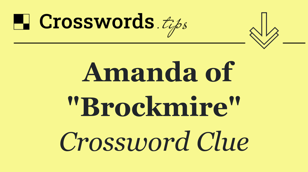 Amanda of "Brockmire"