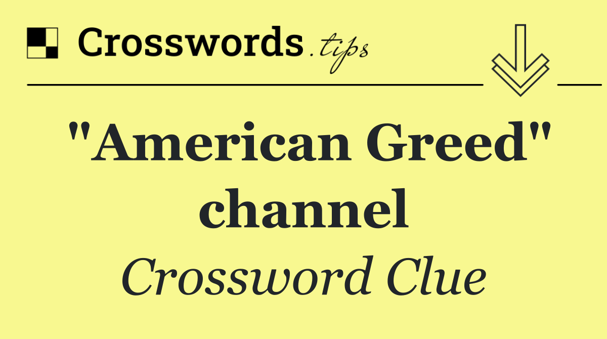 "American Greed" channel