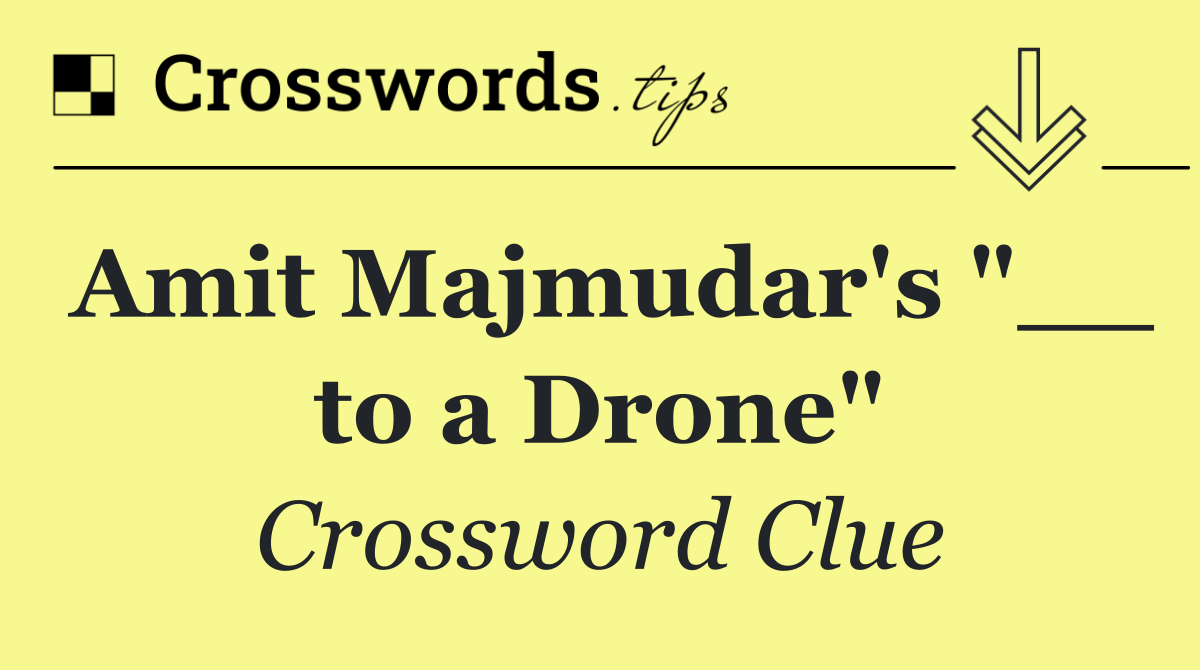 Amit Majmudar's "__ to a Drone"