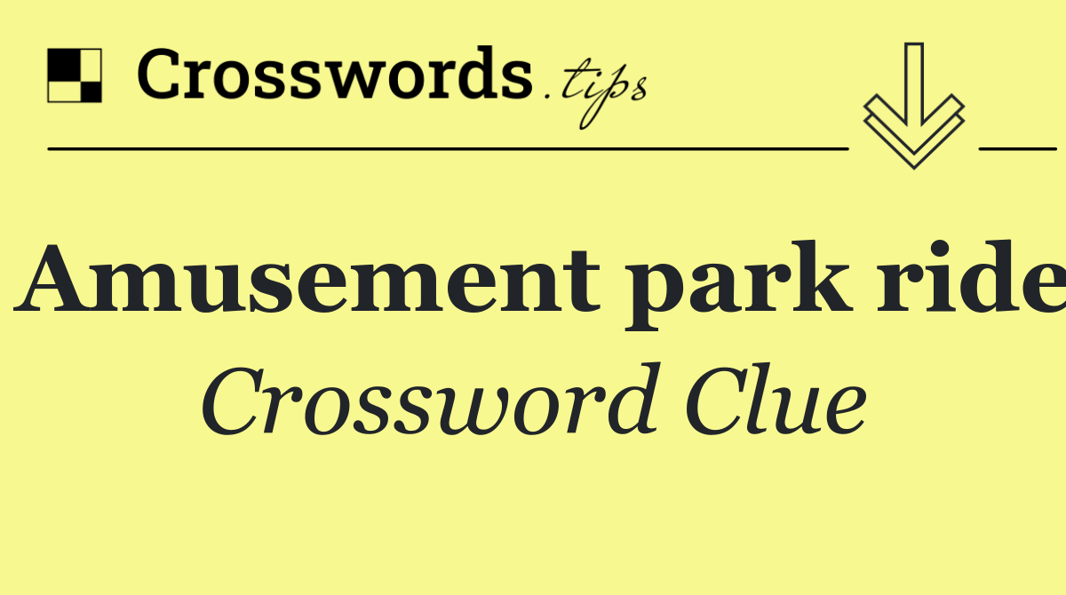 Amusement park ride
