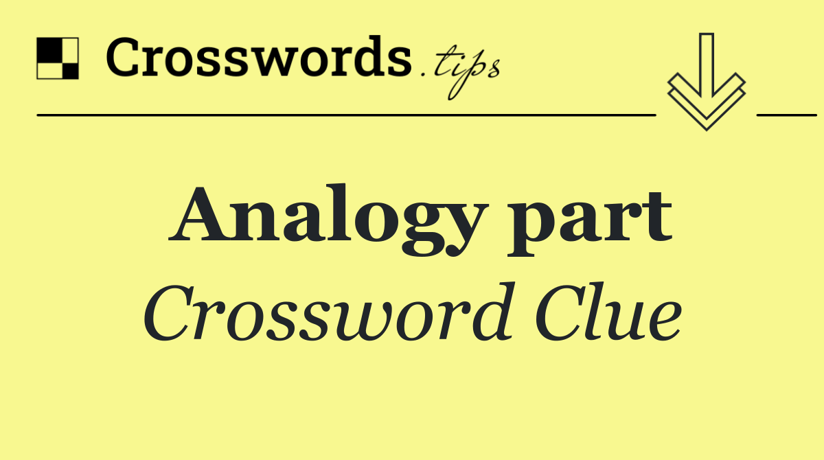 Analogy part