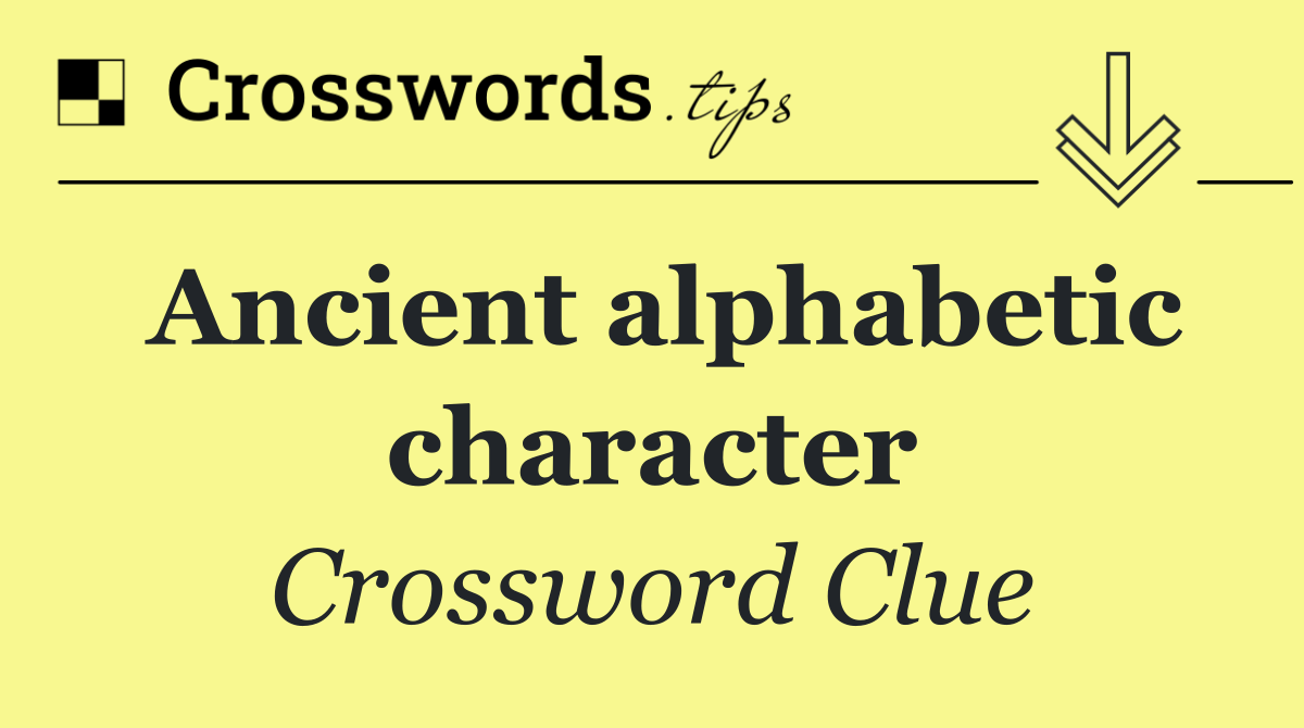 Ancient alphabetic character