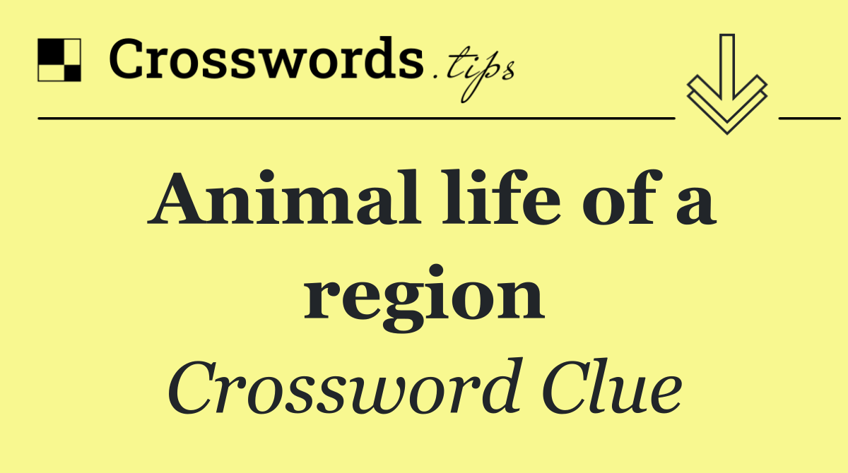Animal life of a region