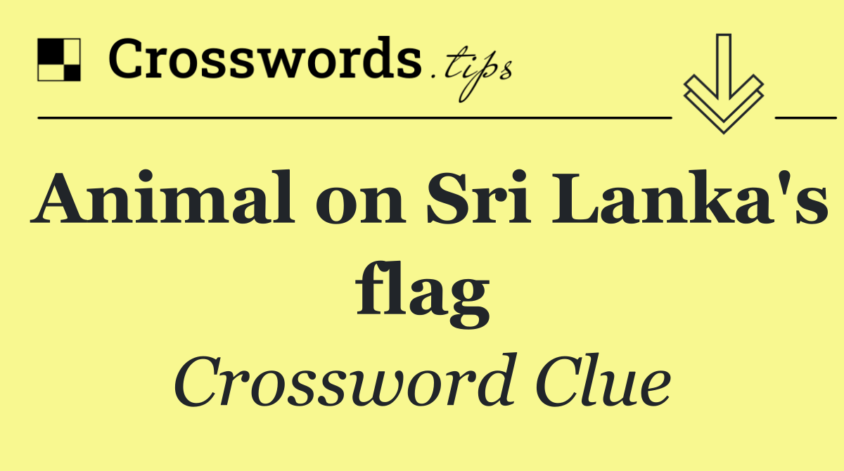 Animal on Sri Lanka's flag