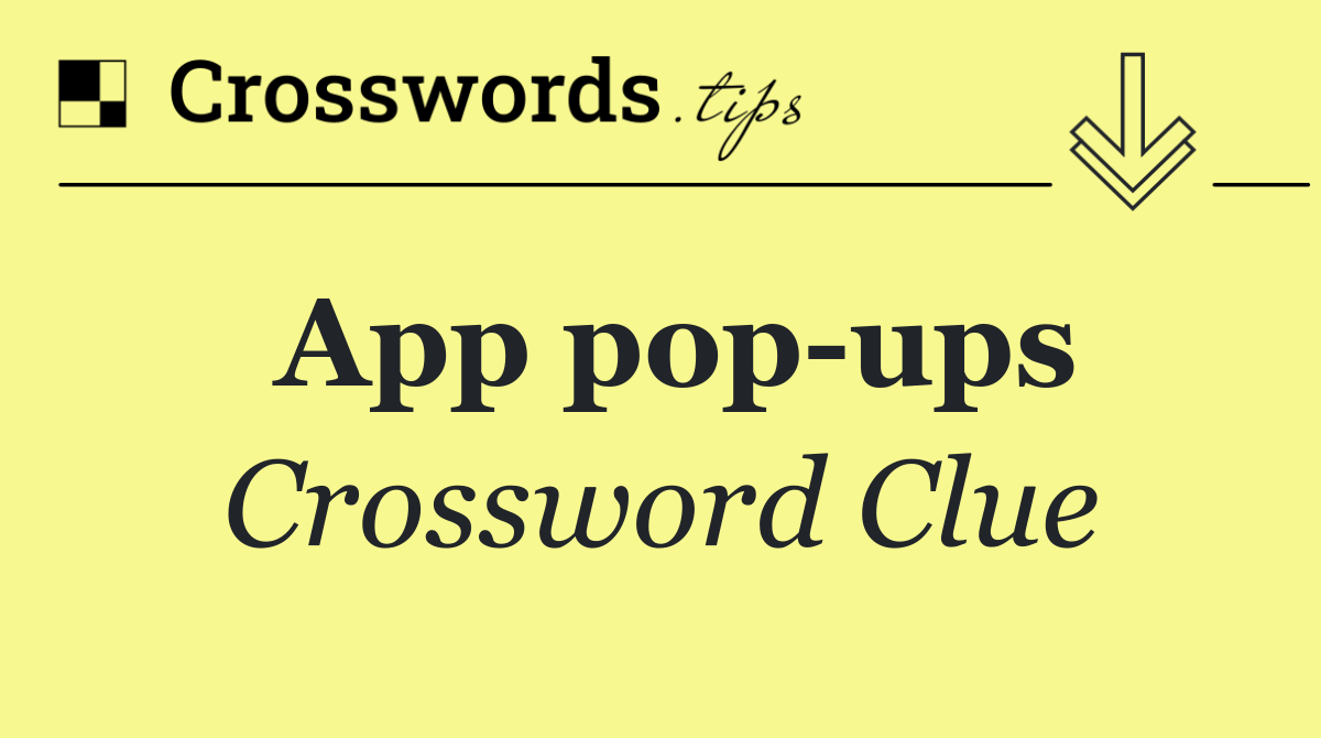 App pop ups